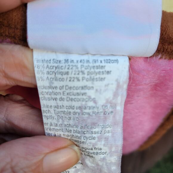 CoCaLo Baby Blanket 36x40 Pink Zoo Animals Elephant Zebra Hippo Koala Soft Plush - Picture 3 of 11